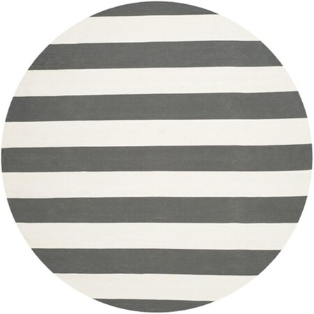 Safavieh Montauk Hand Woven Round Rug- Grey - Ivory- 6 x 6 ft. MTK712G-6R